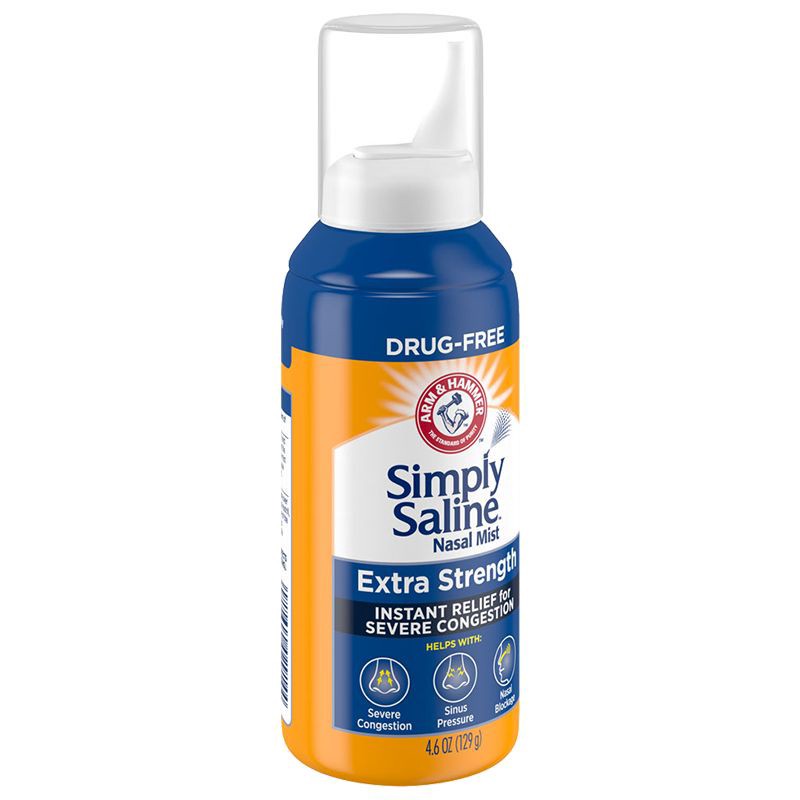 slide 2 of 8, Simply Saline Extra Strength for Severe Congestion Relief Nasal Mist - 4.6oz, 4.6 oz