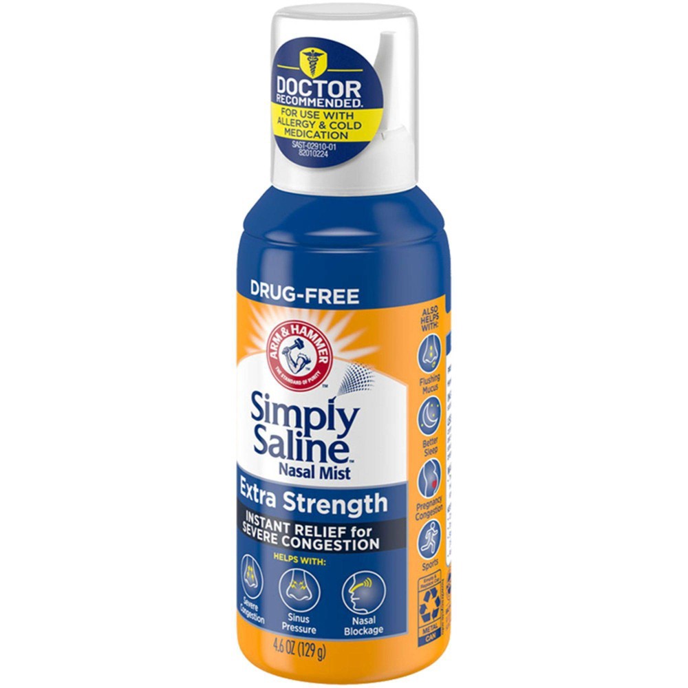 ARM & HAMMER Simply Saline Nasal Mist Allergy Sinus Relief 4.25 fl oz