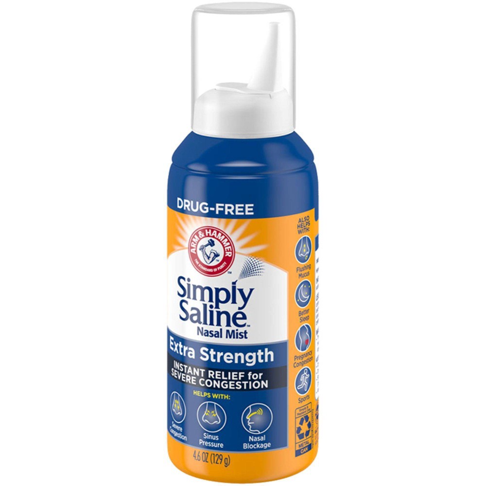 ARM & HAMMER Simply Saline Nasal Mist Allergy Sinus Relief 4.25 fl oz
