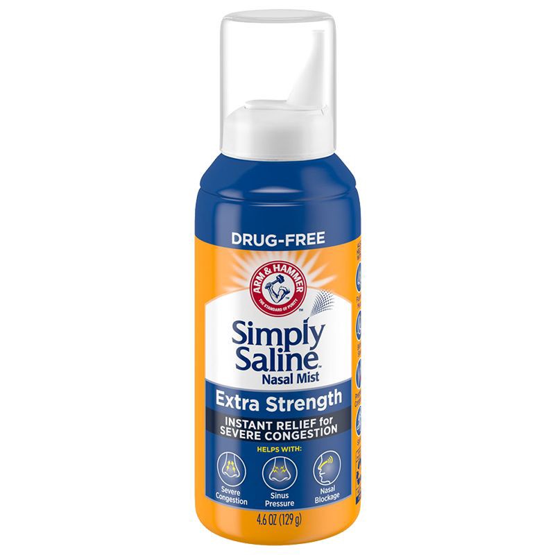 slide 1 of 8, Simply Saline Extra Strength for Severe Congestion Relief Nasal Mist - 4.6oz, 4.6 oz