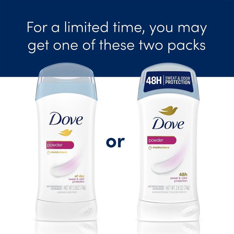 slide 3 of 6, Dove Beauty Mini Invisible Solid Powder Antiperspirant & Deodorant Stick - Travel Size - 1.6oz, 1.6 oz