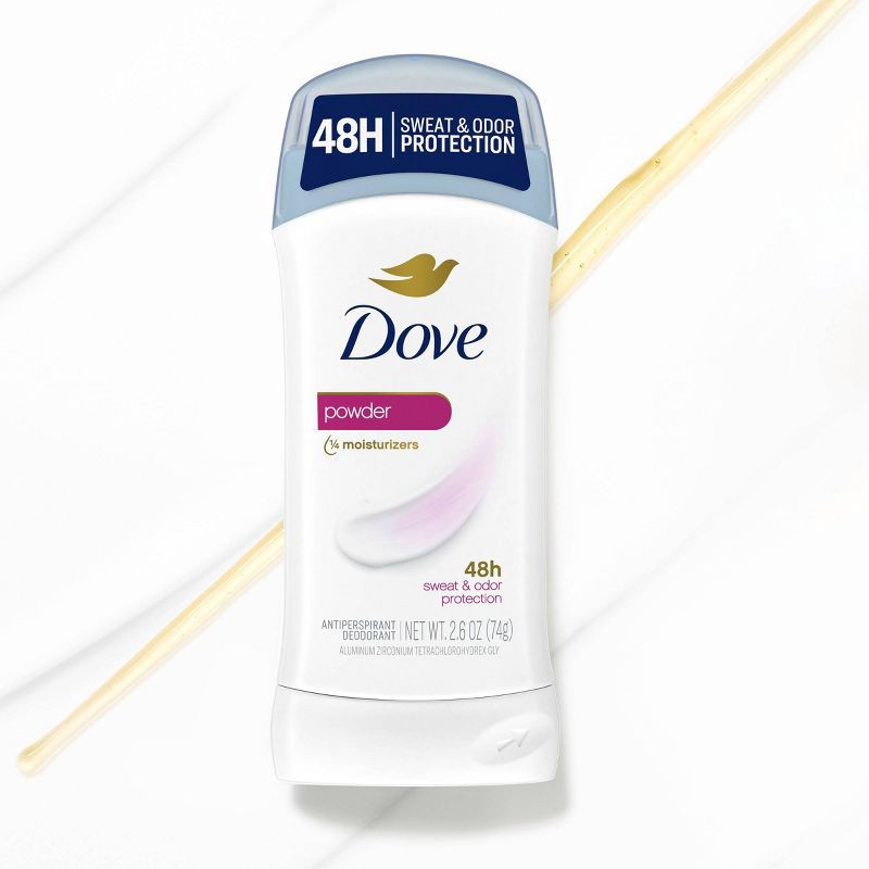 slide 4 of 6, Dove Beauty Mini Invisible Solid Powder Antiperspirant & Deodorant Stick - Travel Size - 1.6oz, 1.6 oz