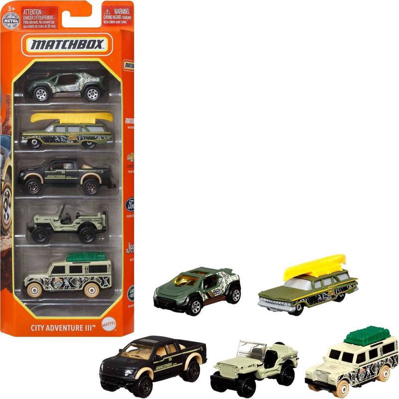 slide 1 of 8, Matchbox 5 Car Pack - Styles may vary, 1 ct