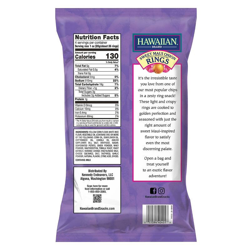 slide 2 of 2, Hawaiian Snacks Hawaiian Sweet Maui Onion Rings - 4oz, 4 oz