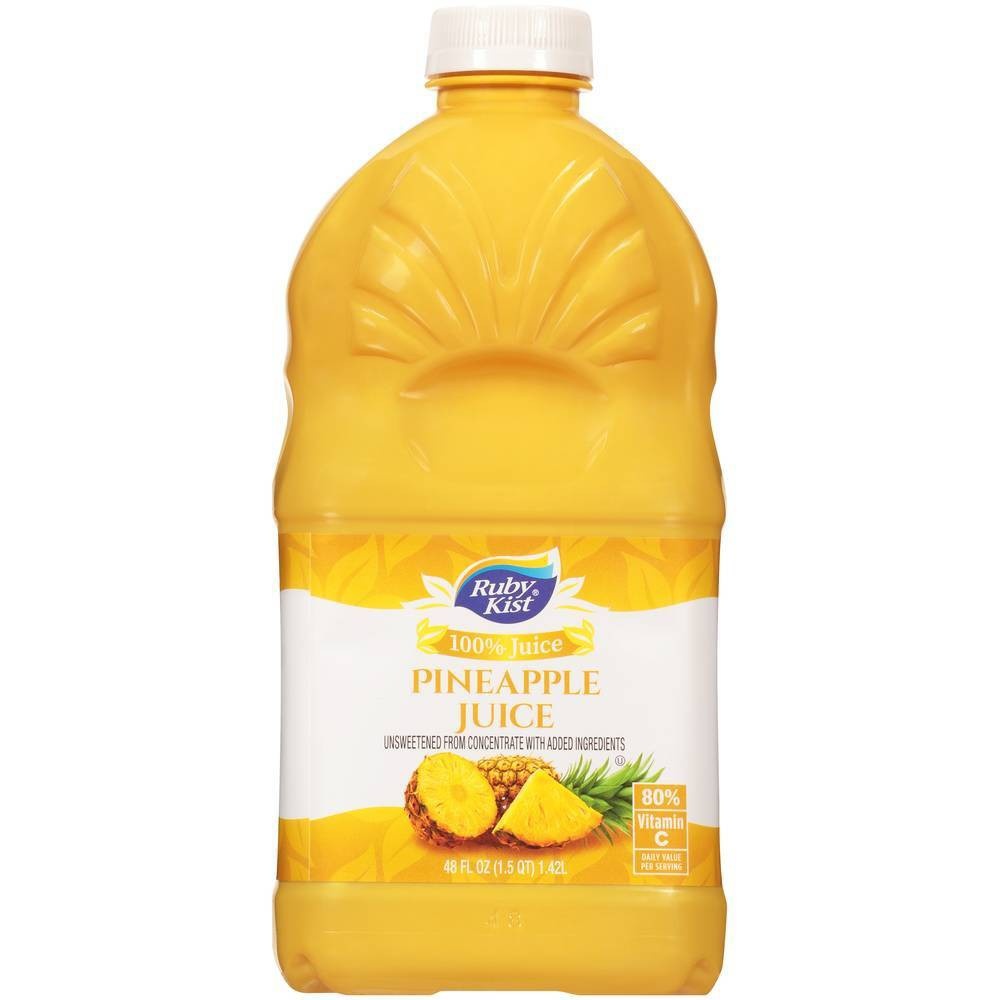 slide 1 of 3, Ruby Kist 100% Pineapple Juice Bottle, 48 fl oz