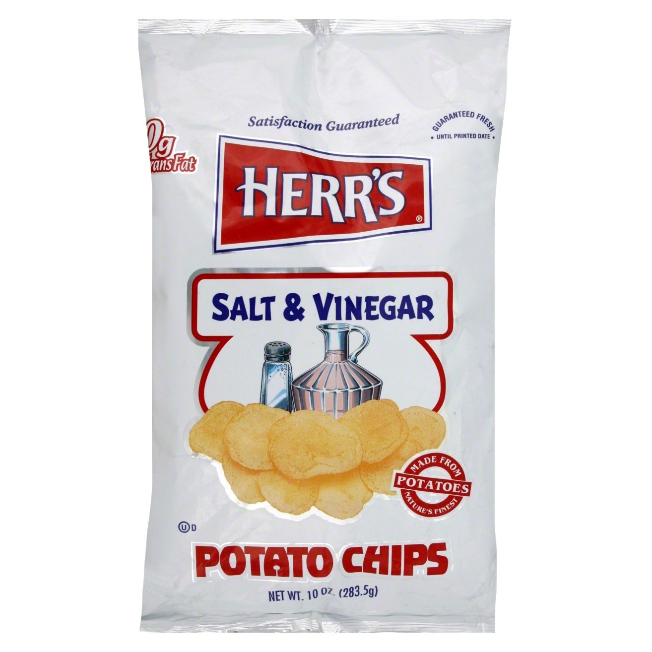 slide 1 of 1, Herr's Salt & Vinegar Salt & Vinegar Potato Chips, 10 oz