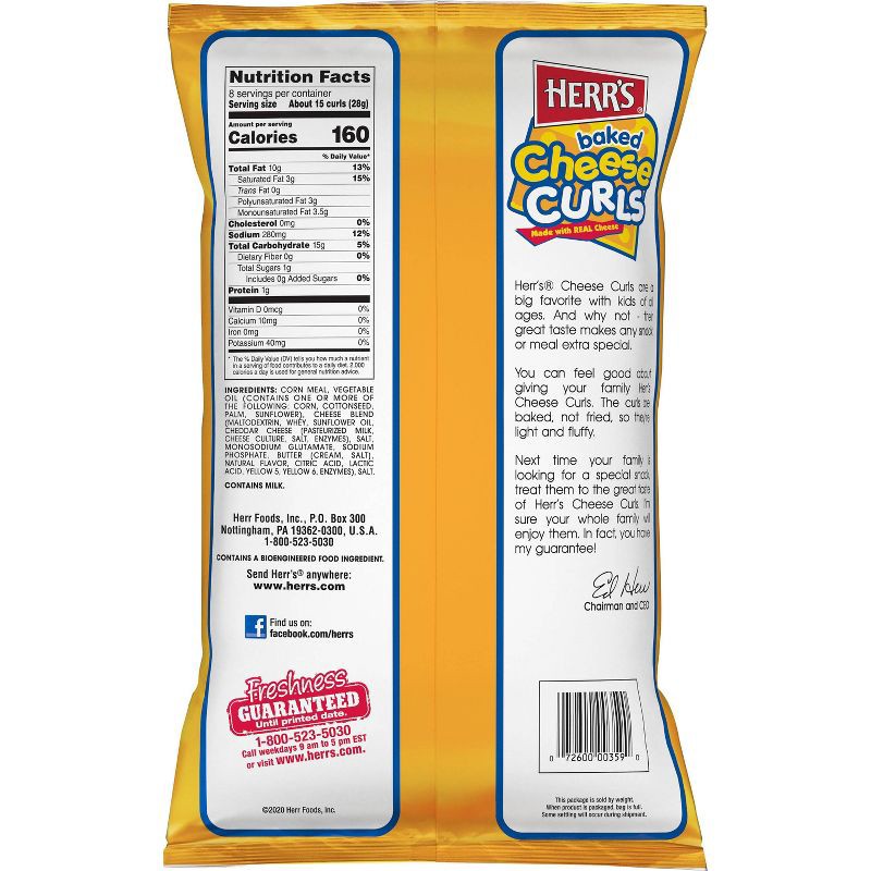 slide 2 of 4, HERR's Baked Cheese Curls - 8oz, 8.5 oz