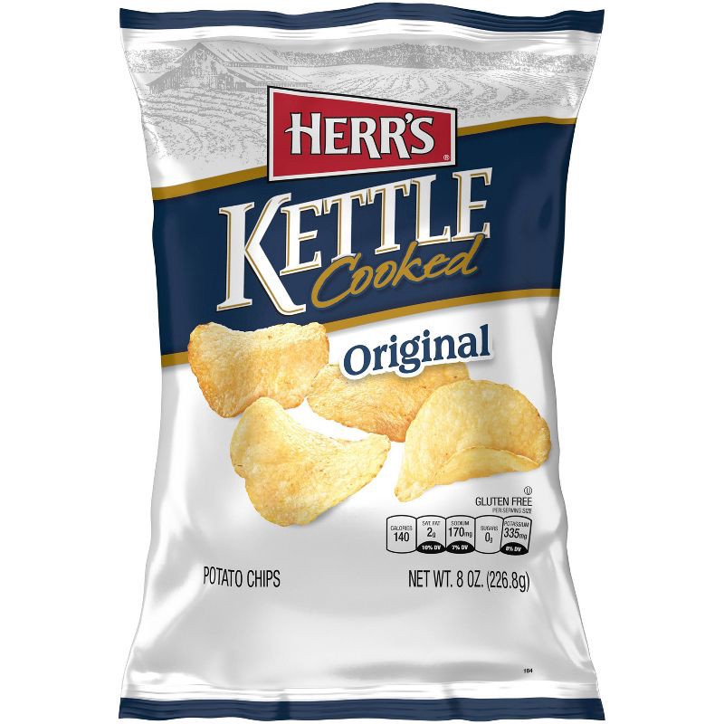 slide 1 of 4, Herr's Original Kettle Cooked Potato Chips - 8oz, 8 oz