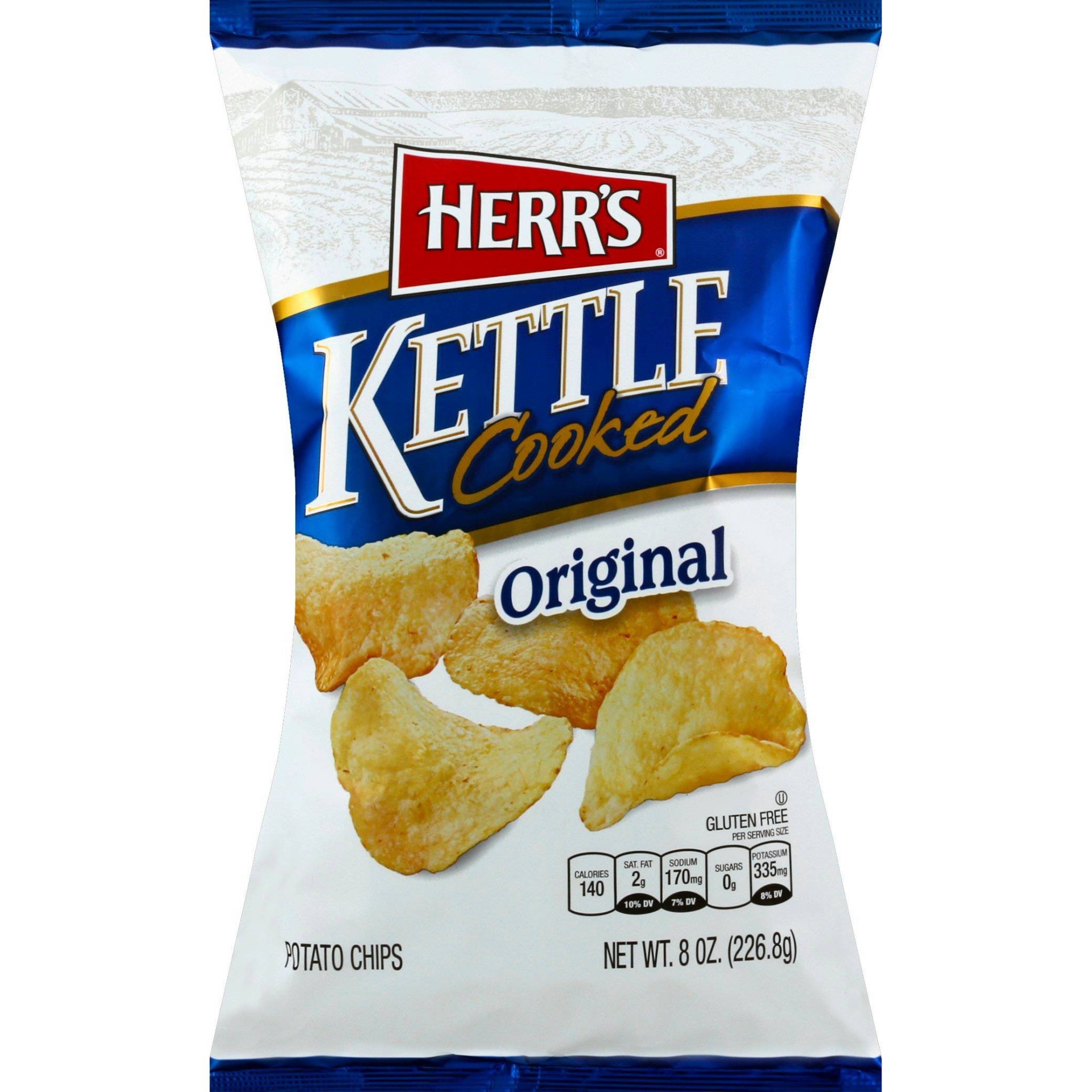 slide 1 of 1, Herr's Original Kettle Cooked Potato Chips - 8oz, 8 oz