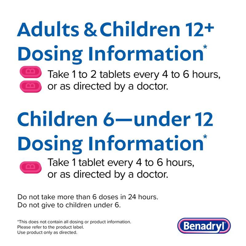 slide 7 of 8, Benadryl Ultratabs Diphenhydramine Antihistamine Cold & Allergy Relief Tablets - 100ct, 100 ct