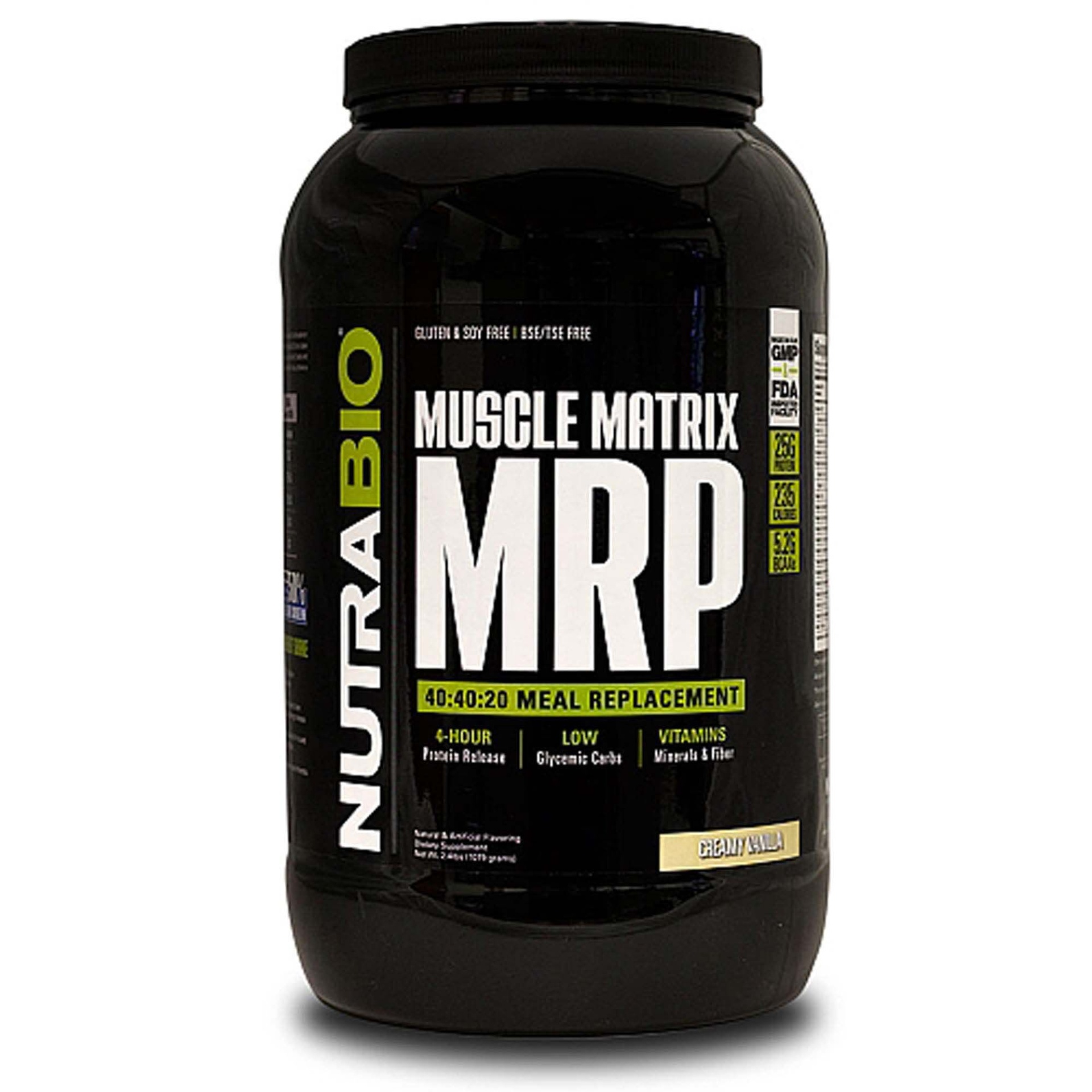 slide 1 of 1, NutraBio Muscle Matrix MRP - Creamy Vanilla, 2 lb