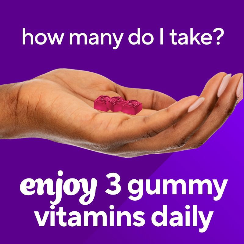 slide 9 of 10, Vitafusion Gorgeous Hair Skin & Nails Supplement Gummies - Raspberry - 135ct, 135 ct