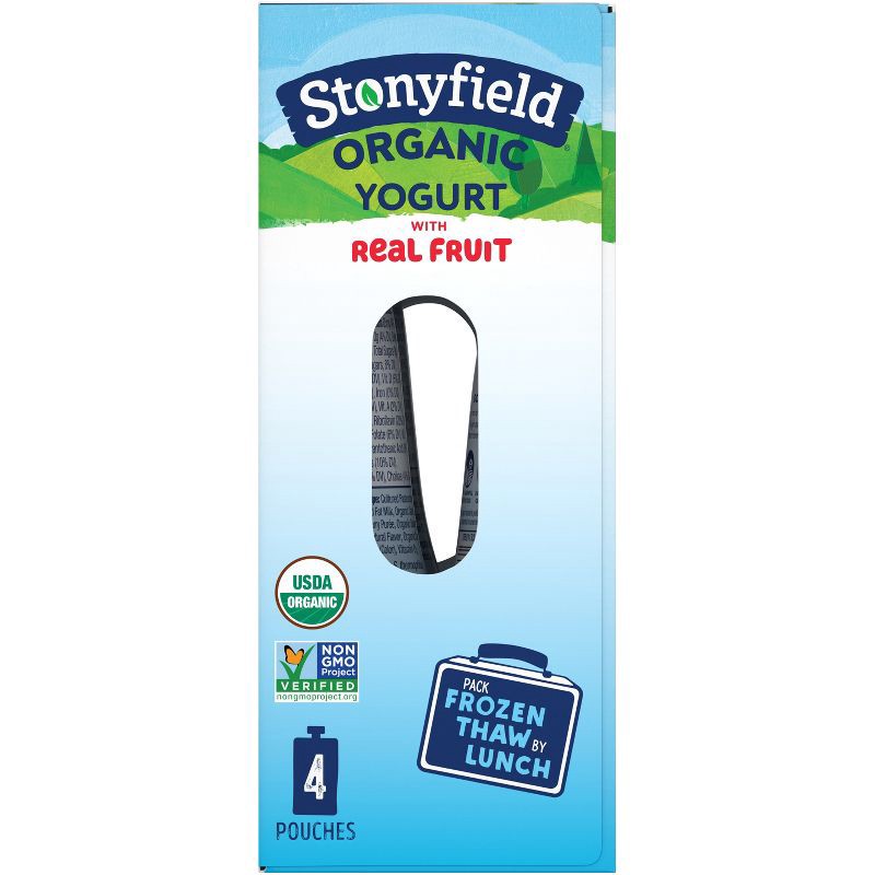 slide 6 of 11, Stonyfield Organic Kids' Strawberry Banana Yogurt - 4ct/3.5oz Pouches, 4 ct; 3.5 oz