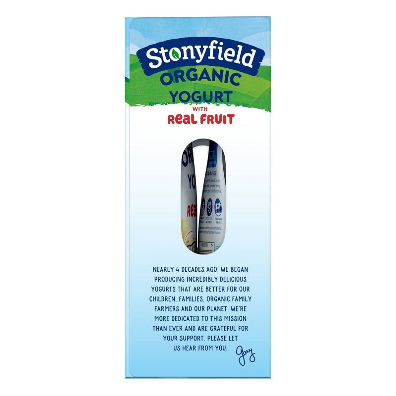 slide 5 of 11, Stonyfield Organic Kids' Strawberry Banana Yogurt - 4ct/3.5oz Pouches, 4 ct; 3.5 oz