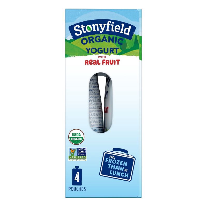 slide 10 of 11, Stonyfield Organic Kids' Strawberry Banana Yogurt - 4ct/3.5oz Pouches, 4 ct; 3.5 oz
