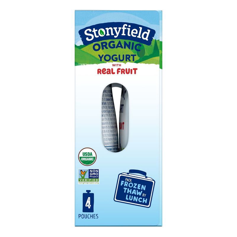 slide 9 of 10, Stonyfield Organic Kids' Strawberry Banana Yogurt - 4ct/3.5oz Pouches, 4 ct; 3.5 oz