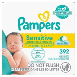 Pampers Sensitive Baby Wipes - 392ct