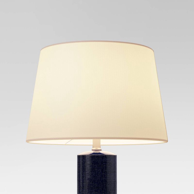 slide 4 of 4, Large Linen Lamp Shade Shell - Threshold™: Off-White Drum, No Assembly Required, 1 ct