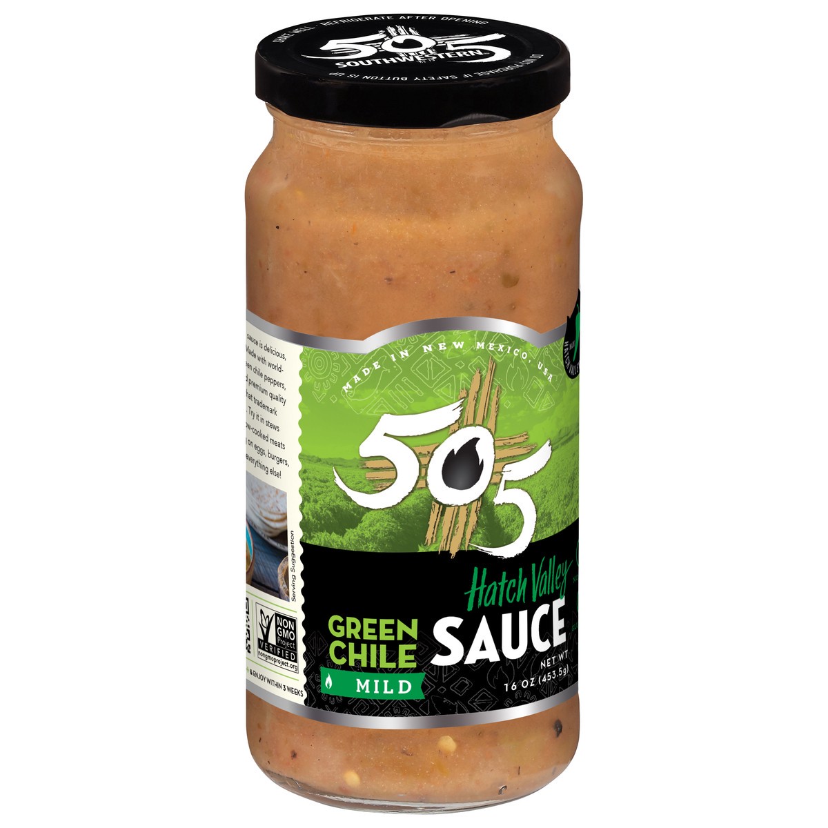 slide 4 of 4, 505 Southwestern Mild Green Chile Sauce, 16 oz