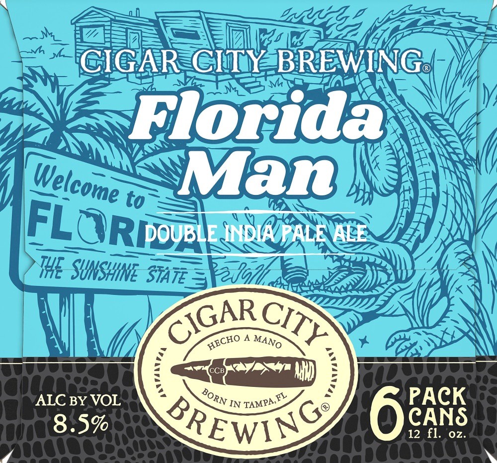 slide 3 of 3, Cigar City Brewing Florida Man Double India Pale Ale, 6 ct; 12 oz