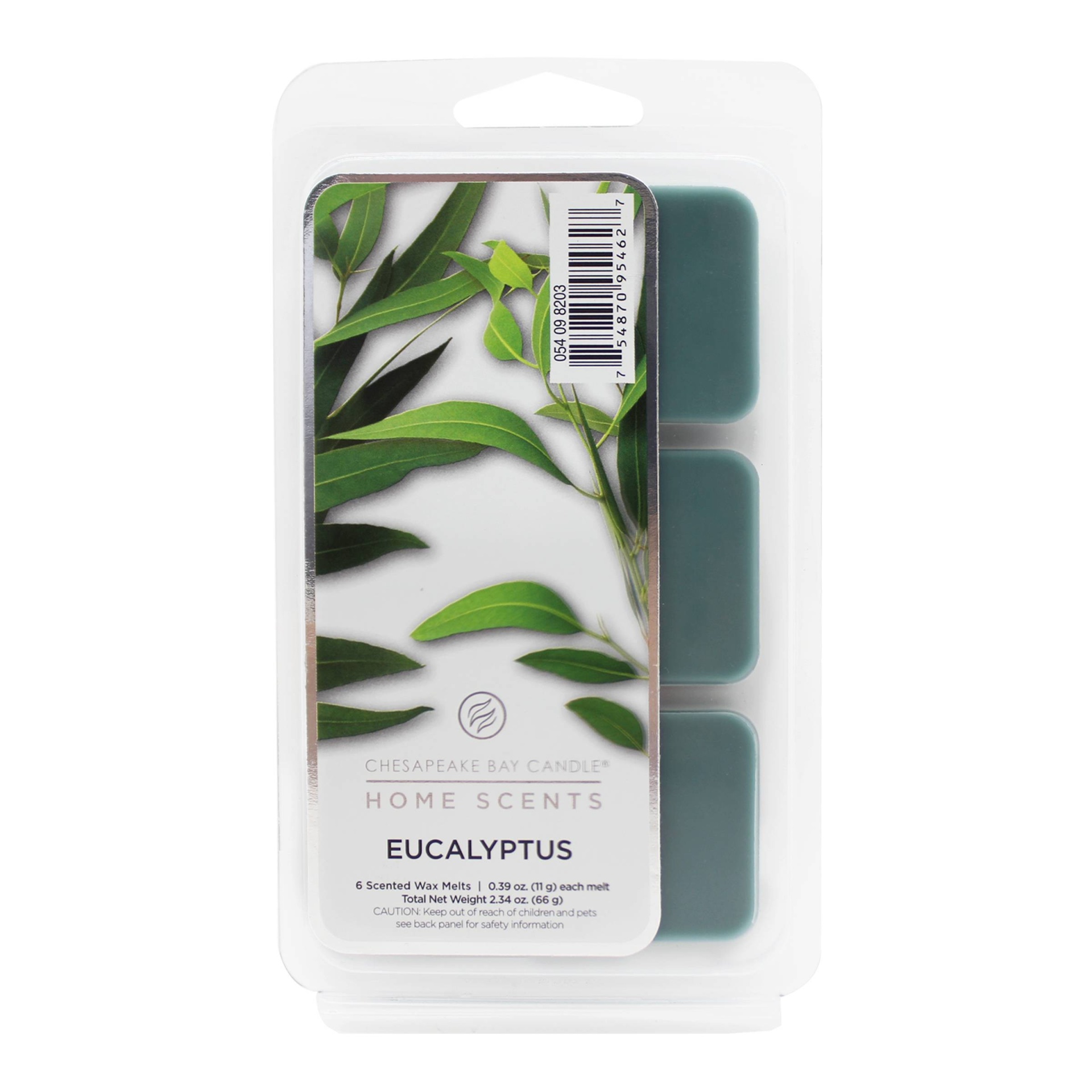 slide 1 of 1, Chesapeake Bay Candle Wax Melts Eucalyptus Home Scents, 6 ct