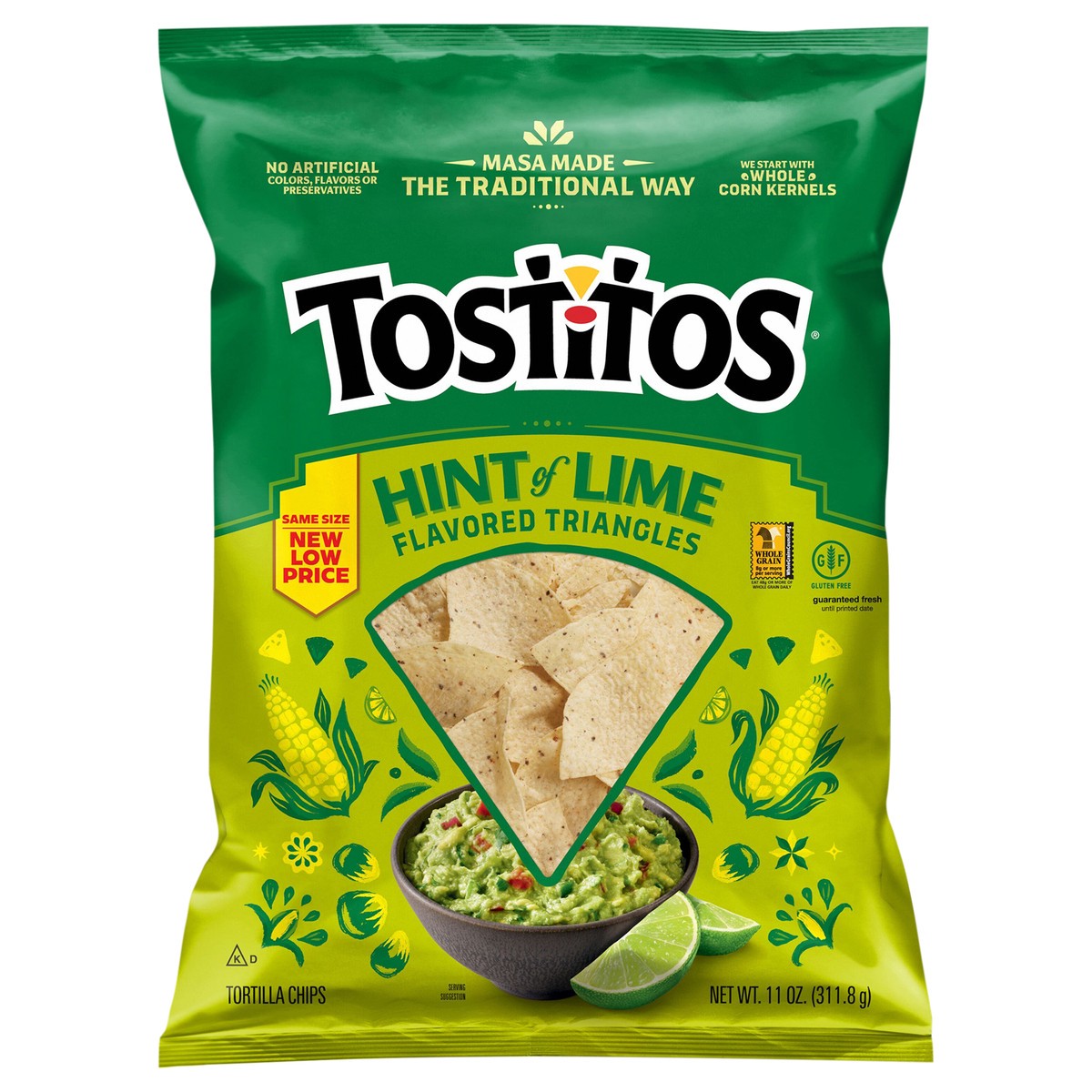 slide 1 of 9, Tostitos Tortilla Chips Hint of Lime Flavored 11 Oz, 11 oz