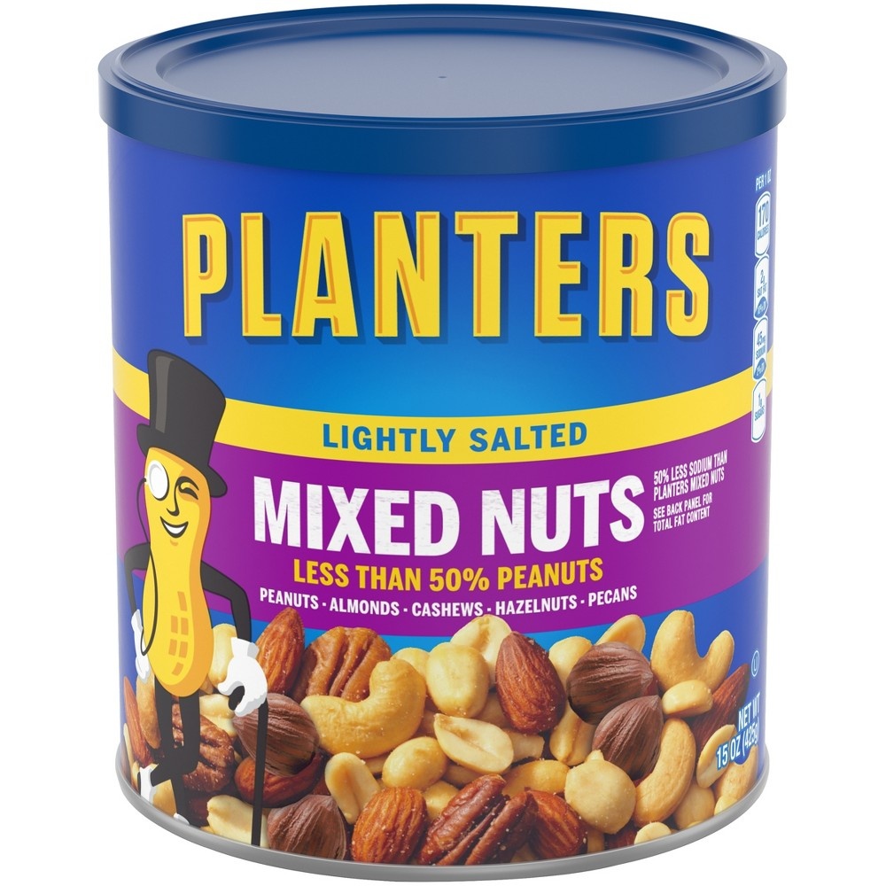 slide 2 of 10, Planters Lightly Salted Mixed Nuts, 15 oz