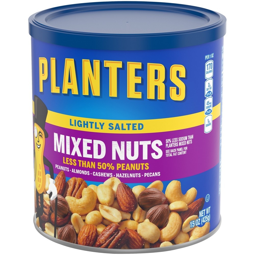 slide 3 of 10, Planters Lightly Salted Mixed Nuts, 15 oz