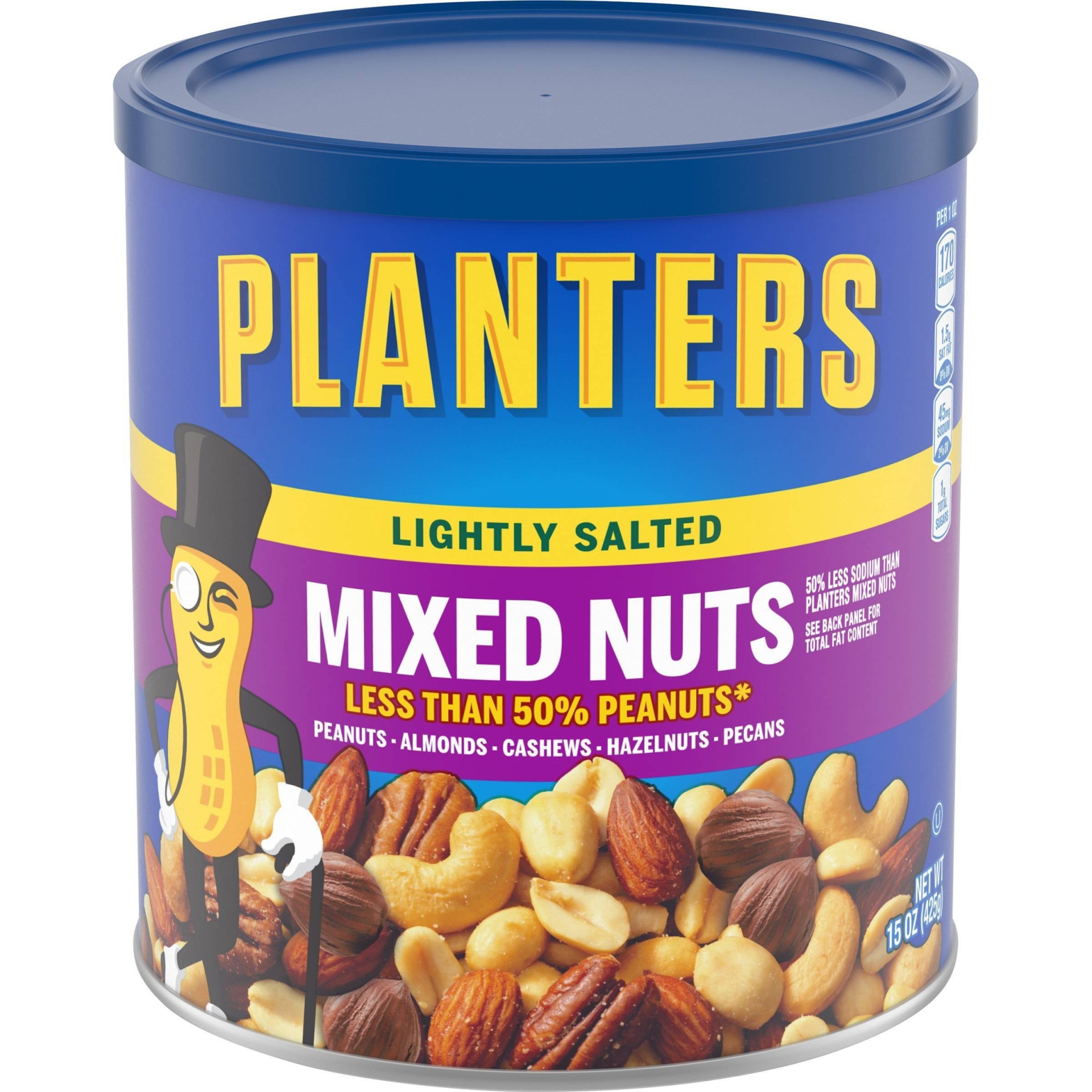 slide 1 of 10, Planters Lightly Salted Mixed Nuts, 15 oz