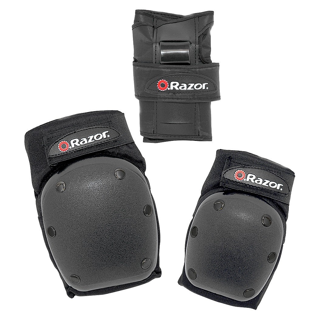 slide 1 of 5, Razor Youth Black Pad Set With Guards, 1 ct
