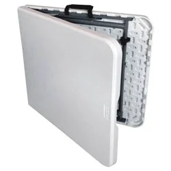 Peakform 4' Adjustable Height Folding Table Off-White