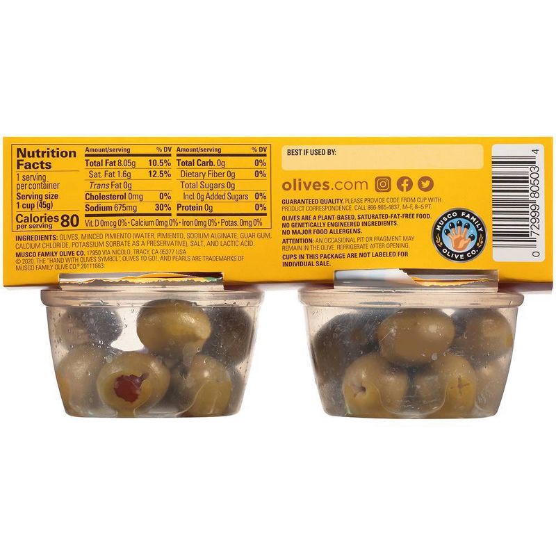 slide 4 of 5, Pearls Olives-to-Go Pimiento Stuffed Olives - 4ct, 4 ct