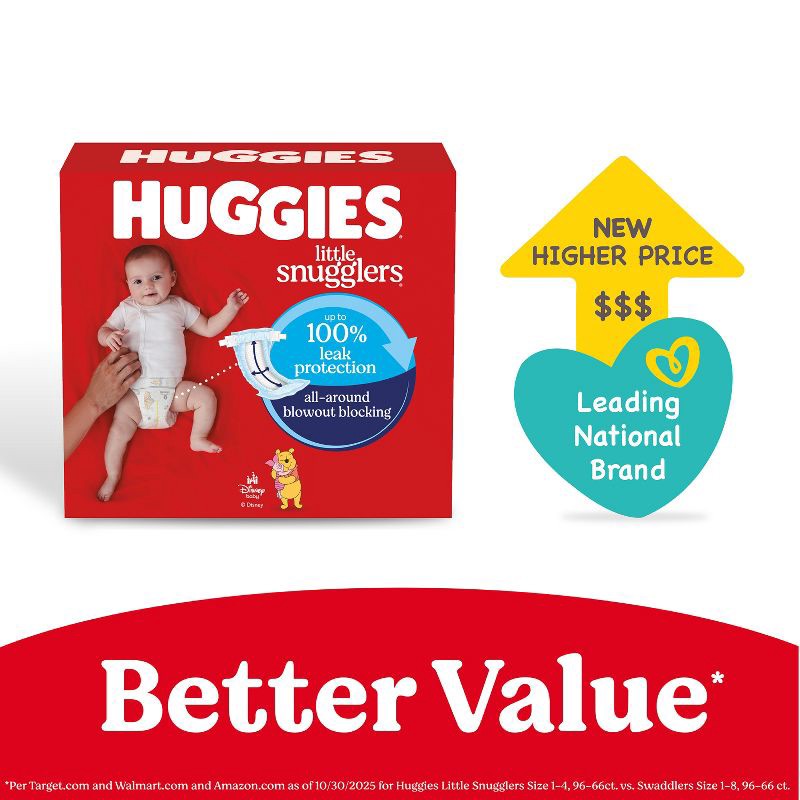 slide 3 of 16, Huggies Little Snugglers Diapers - Size 3 - 76ct, 3 x 76 ct