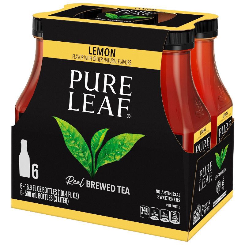slide 3 of 8, PURE LEAF RTD Pure Leaf Lemon Iced Tea - 6pk/16.9oz Bottles, 6 ct; 16.9 oz