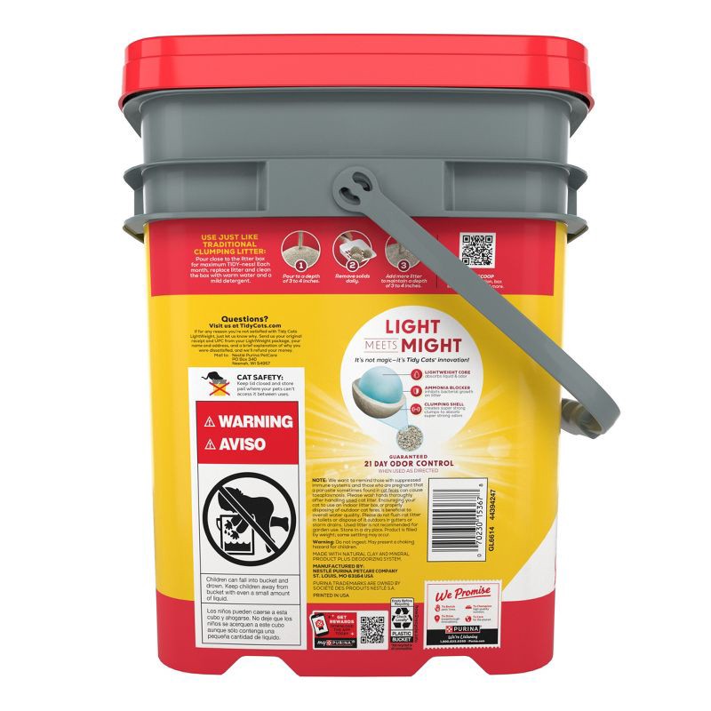 slide 2 of 9, Purina Tidy Cats Lightweight 24/7 Performance Low Dust Clumping Scoop Scented Cat & Kitty Litter for Multiple Cats - 17lbs, 17 lb
