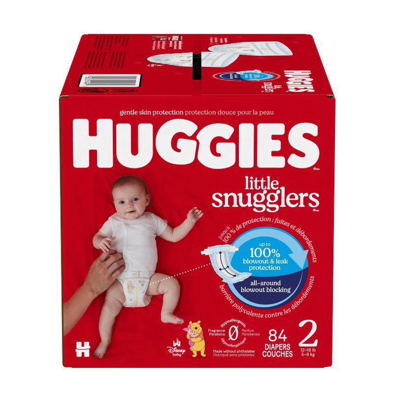 slide 2 of 14, Huggies Little Snugglers Diapers - Size 2 - 84ct, 2 x 84 ct