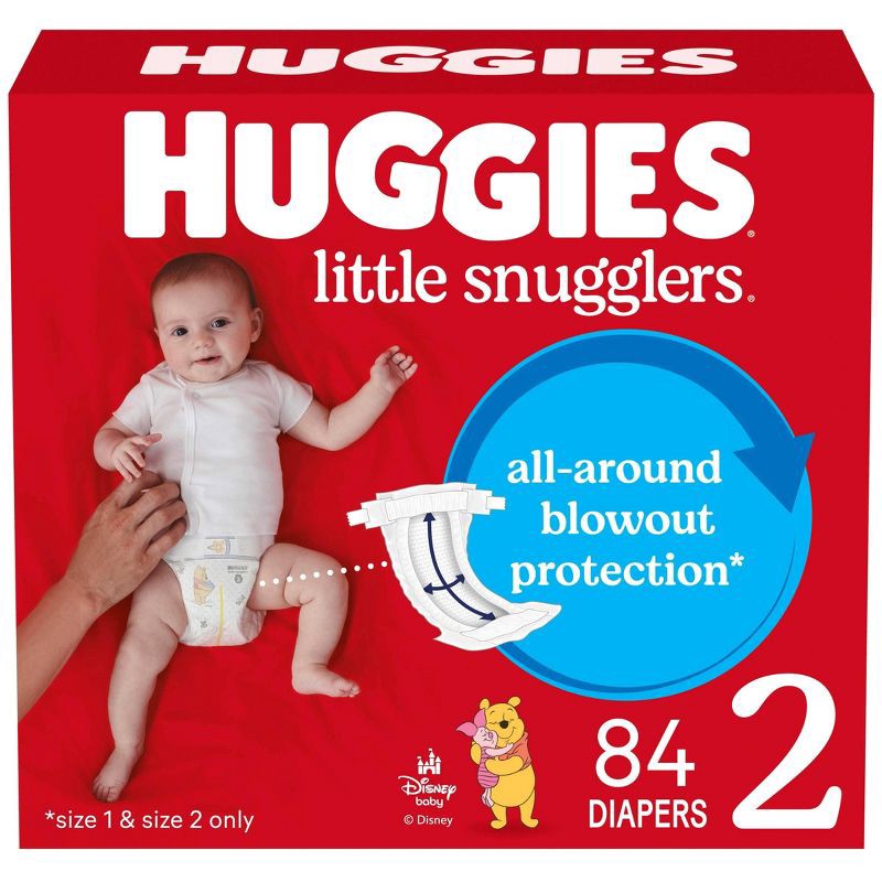 slide 1 of 14, Huggies Little Snugglers Diapers - Size 2 - 84ct, 2 x 84 ct