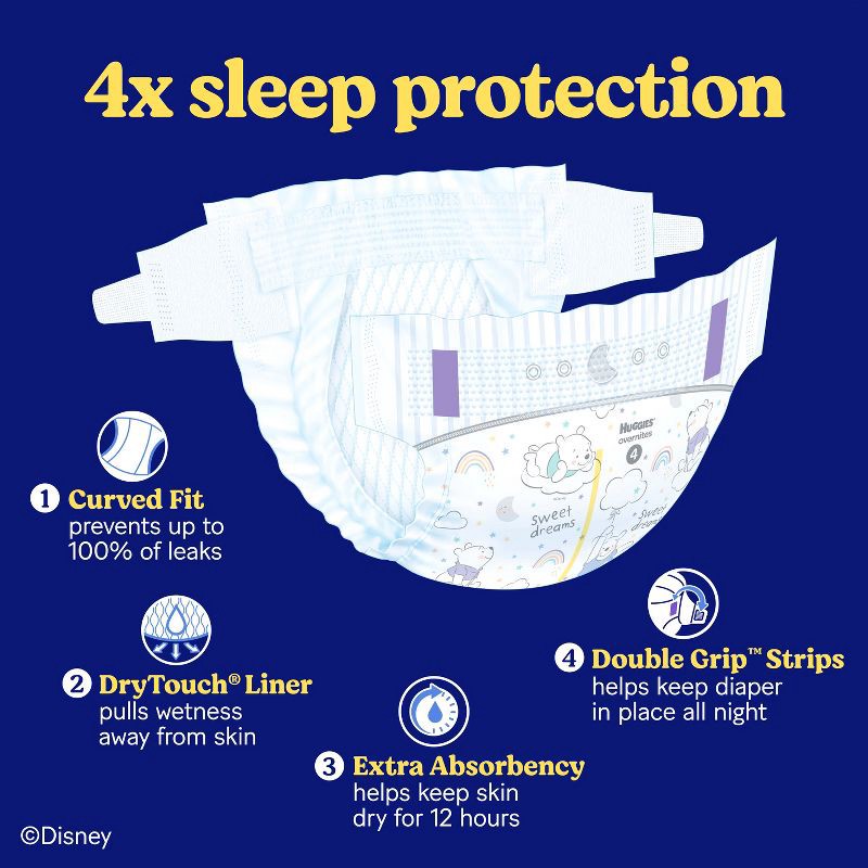slide 3 of 12, Huggies Overnites Nighttime Baby Diapers - Size 5 - 50ct, 5 x 50 ct