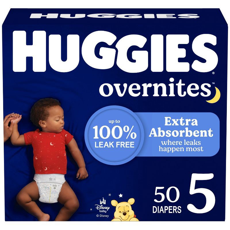 slide 1 of 12, Huggies Overnites Nighttime Baby Diapers - Size 5 - 50ct, 5 x 50 ct