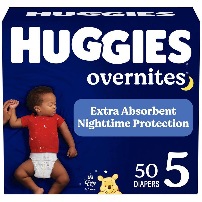 slide 1 of 13, Huggies Overnites Nighttime Protection Diapers - Size 5 - 50ct, 5 x 50 ct