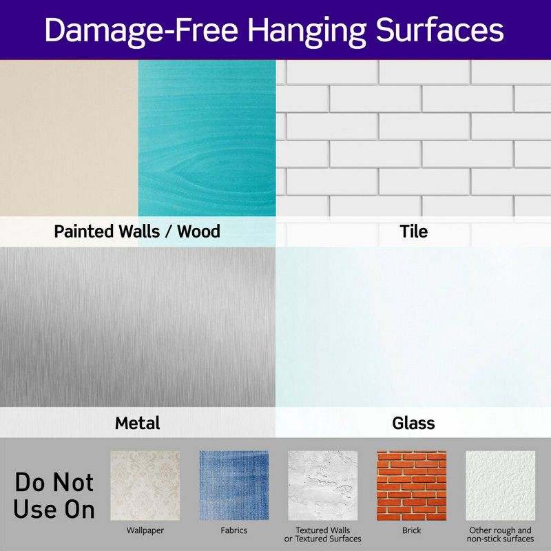 slide 10 of 11, Command Damage-Free Hanging White Spring 8 Clips and 12 Strips, 8 ct, 0.25 lb