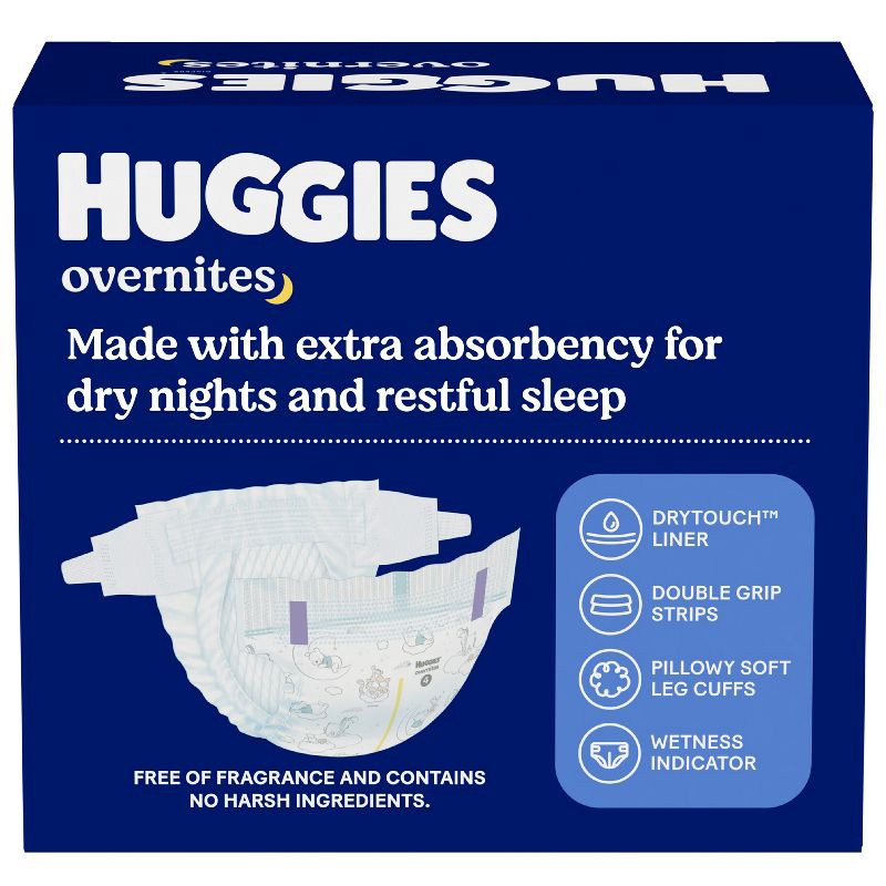 slide 2 of 11, Huggies Overnites Disposable Diapers - Size 3 - 66ct, 66 ct