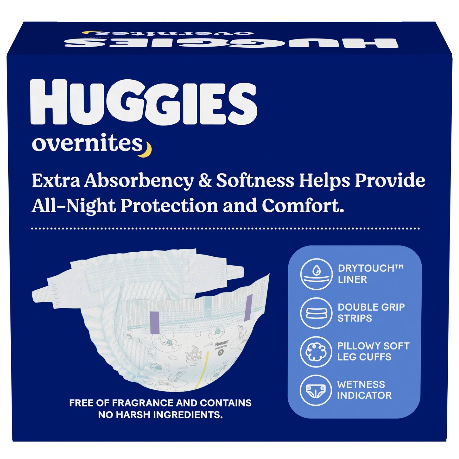 slide 2 of 13, Huggies Disposable Overnight Diapers - Size 3 - 66ct, 66 ct
