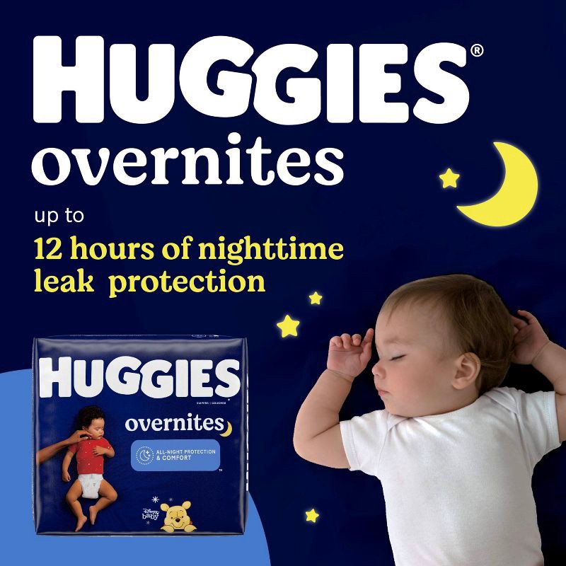 slide 3 of 11, Huggies Overnites Disposable Diapers - Size 3 - 66ct, 66 ct