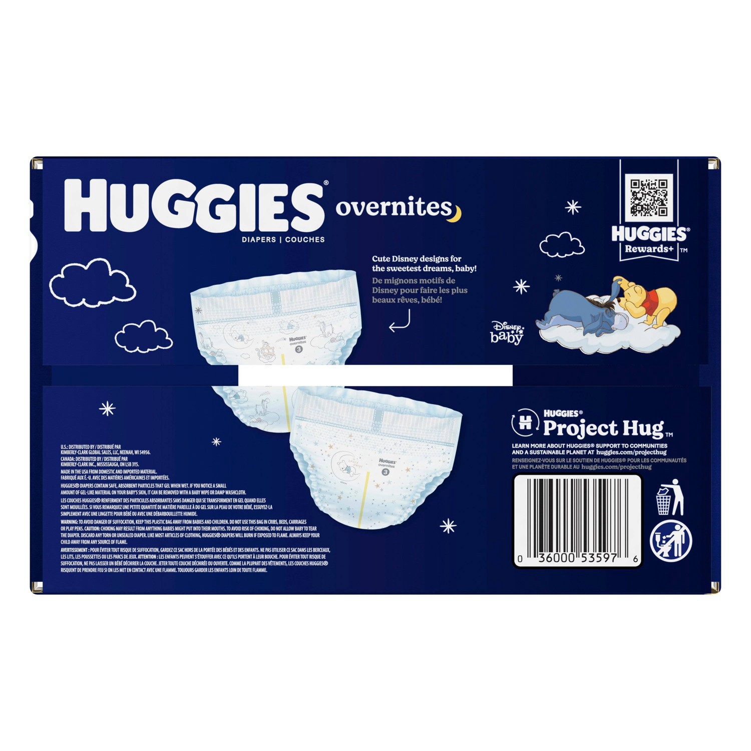 slide 12 of 13, Huggies Disposable Overnight Diapers - Size 3 - 66ct, 66 ct
