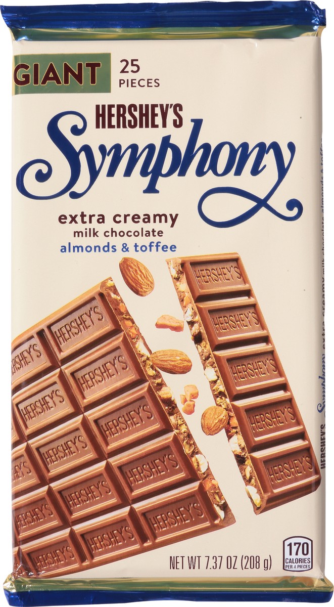 slide 2 of 9, Hershey's Symphony Almond Toffee Giant Milk Chocolate Bar - 7.37 oz, 7.37 oz