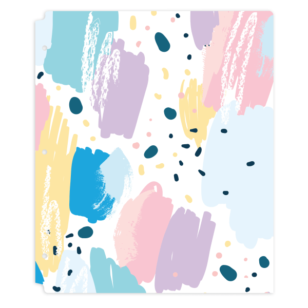 slide 1 of 1, Office Depot Brand Fashion 2-Pocket Poly Folder, 8-1/2'' X 11'', Splatter, 1 ct