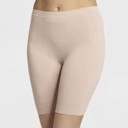Jockey Generation™ Women's Slipshort - Beige L: Seamless Thigh Slimming Shapewear, Pull-On Knit Microfiber Undergarment