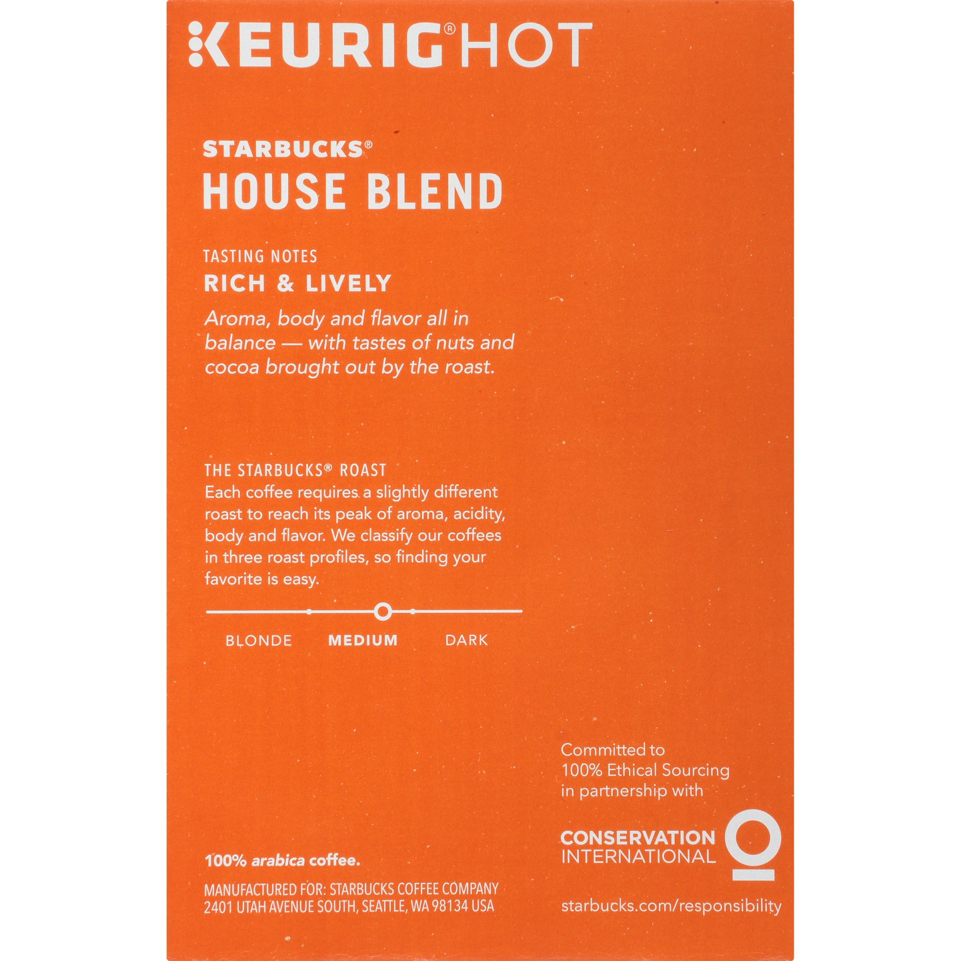 slide 5 of 7, Starbucks House Blend K-Cup Medium Roast, 16 ct