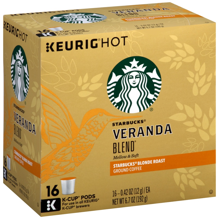 slide 2 of 7, Starbucks Veranda Blend Blonde Roast Coffee Cup Pods, 16 ct